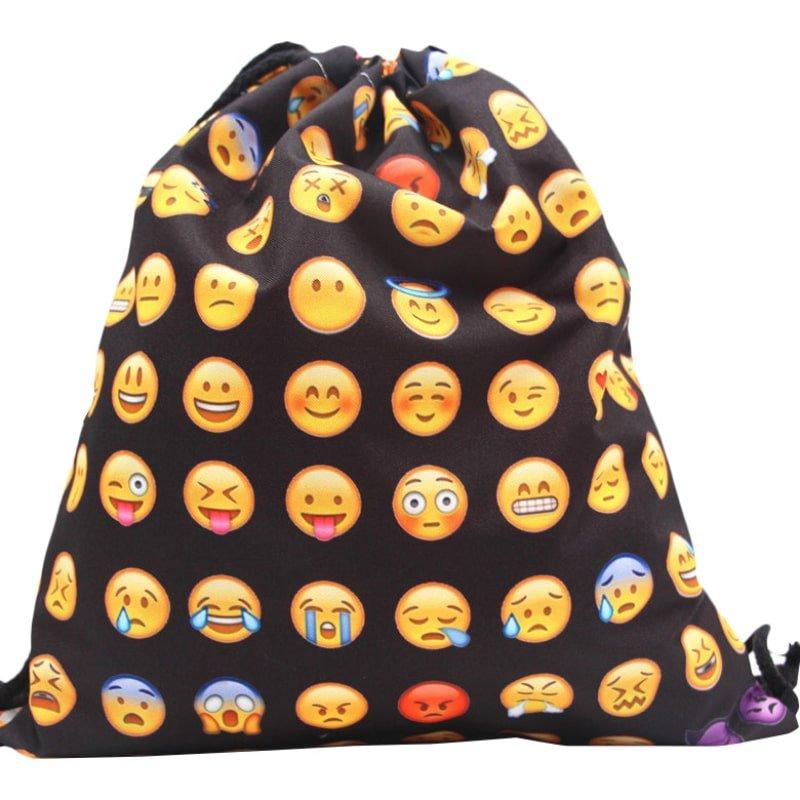 eStore Borsa classica con coulisse con motivo Smiley  