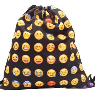 eStore Borsa classica con coulisse con motivo Smiley  