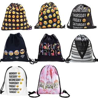 eStore Borsa classica con coulisse con motivo Smiley  
