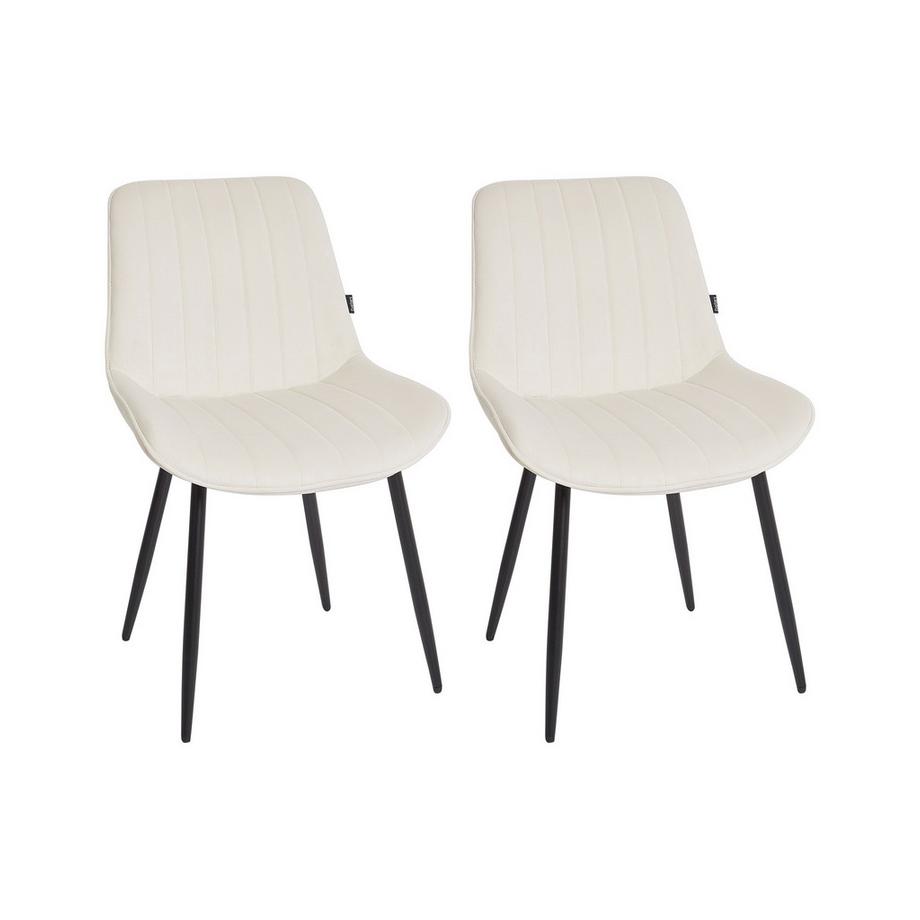 Esszimmerstuhl 2er Set aus Samtstoff  DUBROVNIK