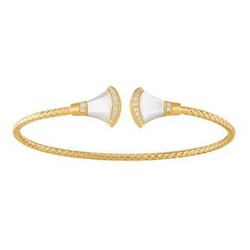 Goldenes Silberarmband