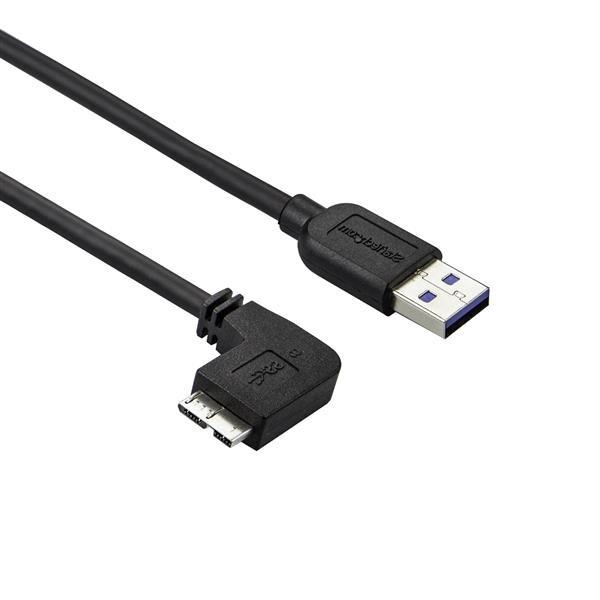 Image of StarTech.com 1m Slim Micro USB 3.0 Kabel linksgewinkelt