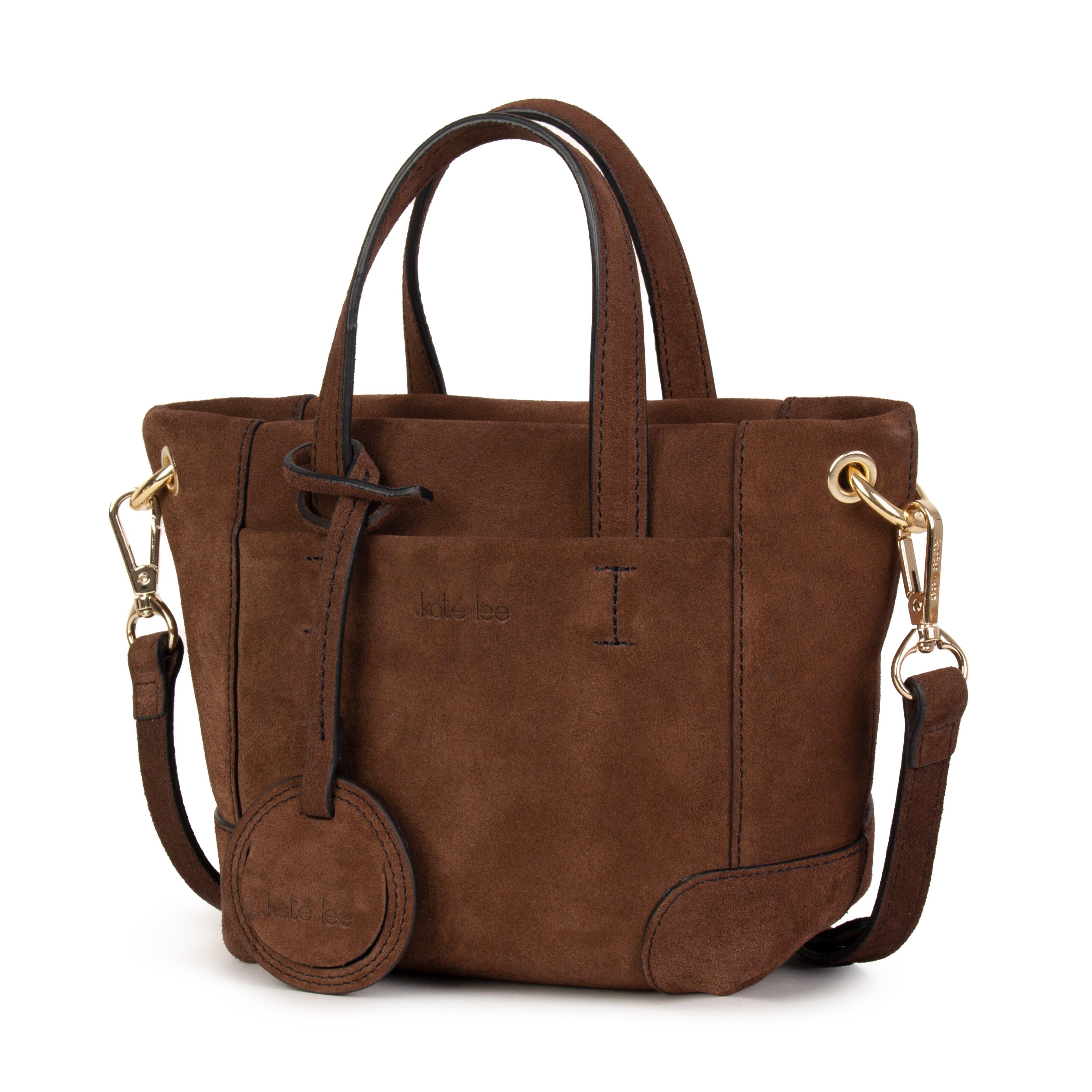 Kate Lee  Petit sac porté bandoulière en cuir Tane V chocolat 