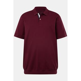 JP1880  Maglia polo in piqué con taglio speciale per l'addome e mezze maniche torrone marrone 