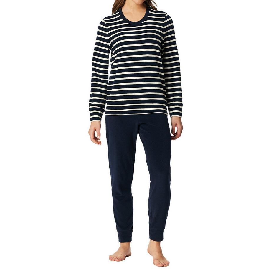 Schiesser Casual Essentials Gestreifter Schlafanzug Regular Fit  