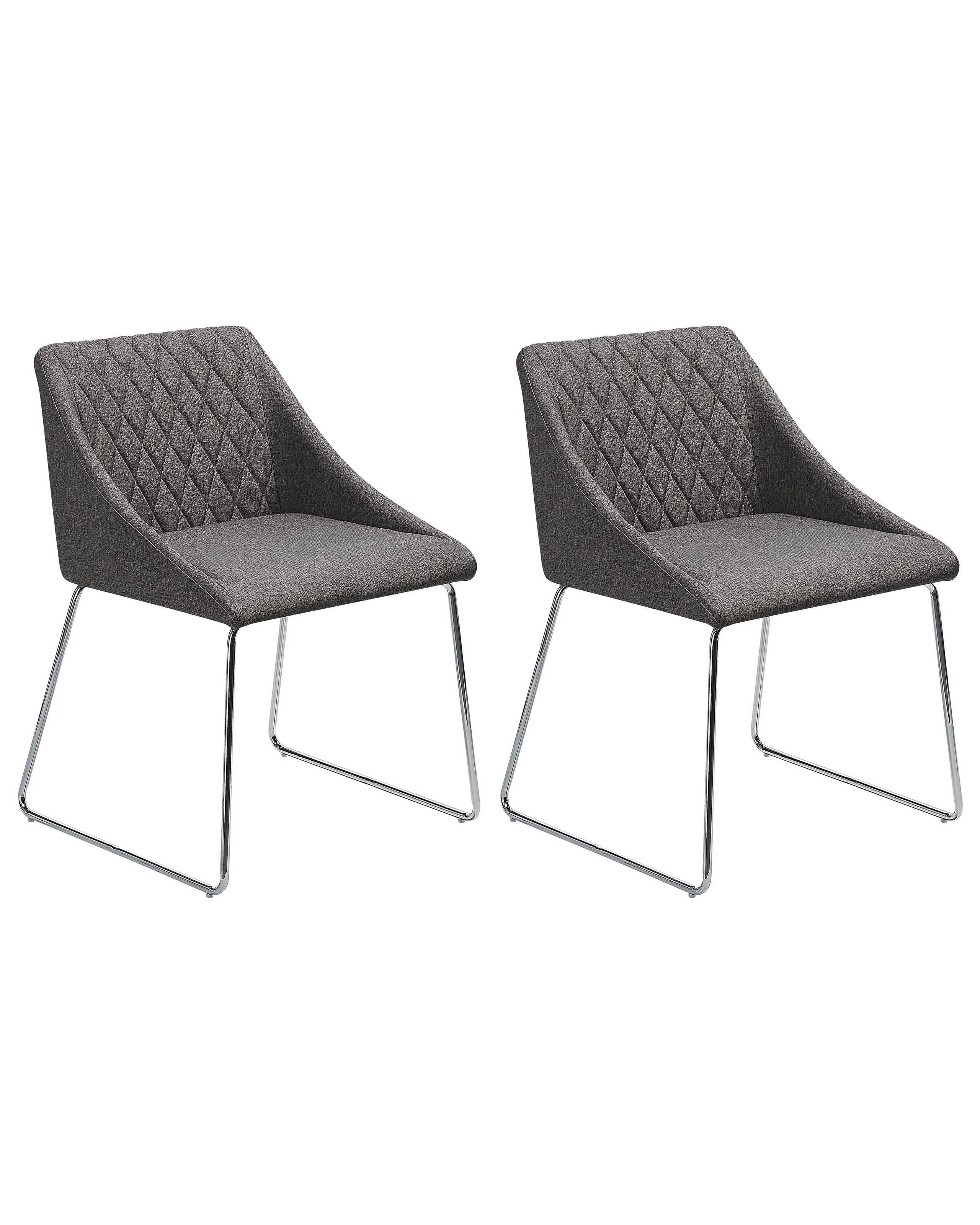 Beliani Lot de 2 chaises en Polyester Glamour ARCATA  