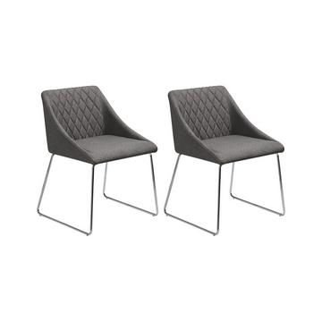 Lot de 2 chaises en Polyester Glamour ARCATA