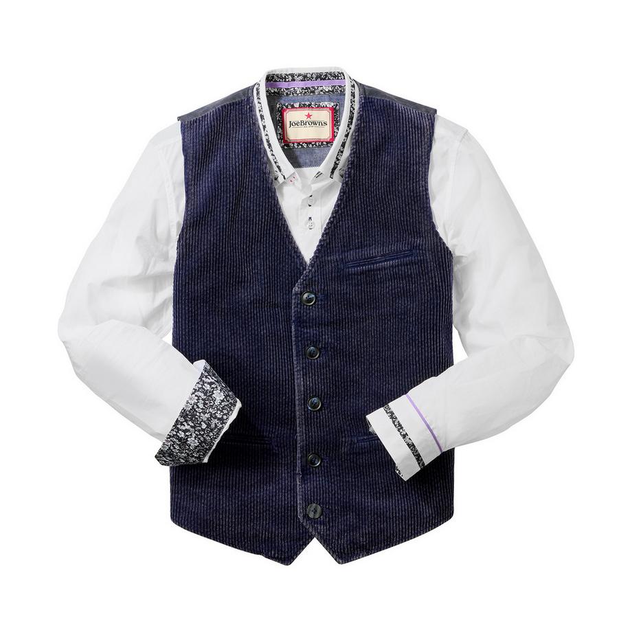 Joe Browns Stilvolle Cord-Vorderseite-Weste  