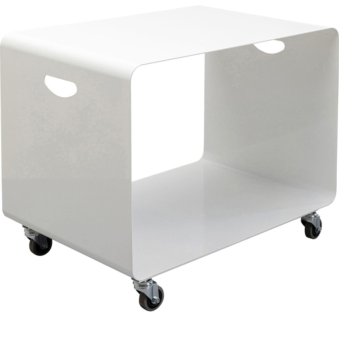 KARE Design Table basse sur roulettes Casa blanche 60x40  