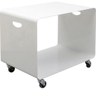 KARE Design Couchtisch auf Rollen Casa weiss 60x40  