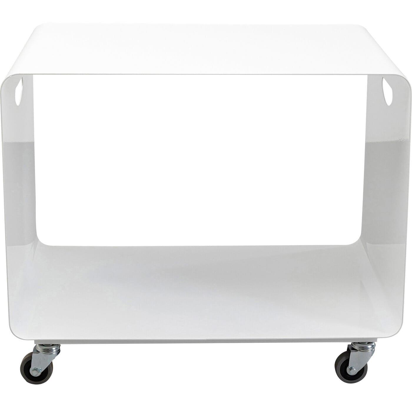 KARE Design Table basse sur roulettes Casa blanche 60x40  