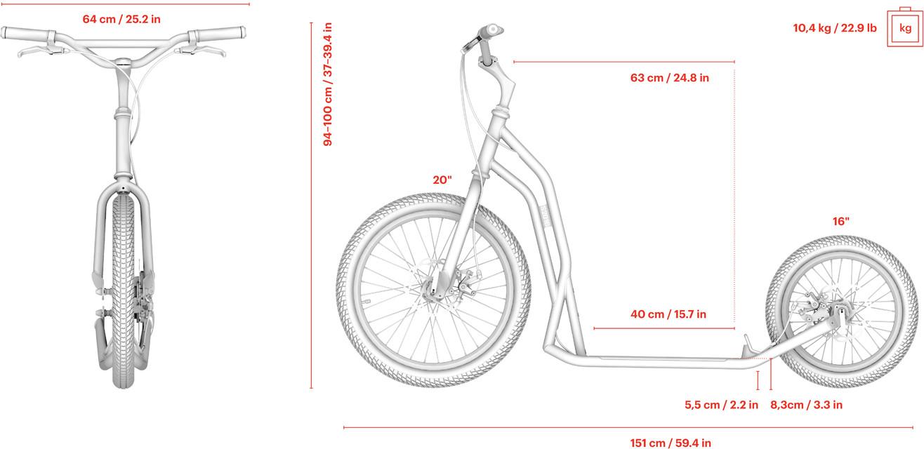 Yedoo  Yedoo avec pneus gonflables S20 Disc 