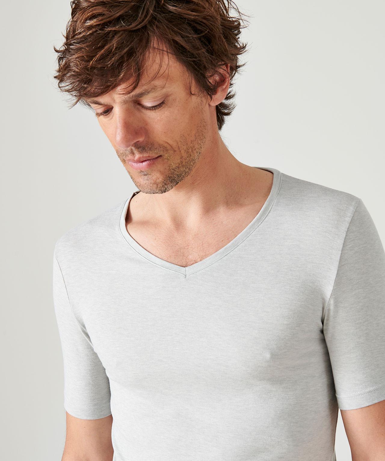 Damart  t-shirt con scoo a v thermoacty 