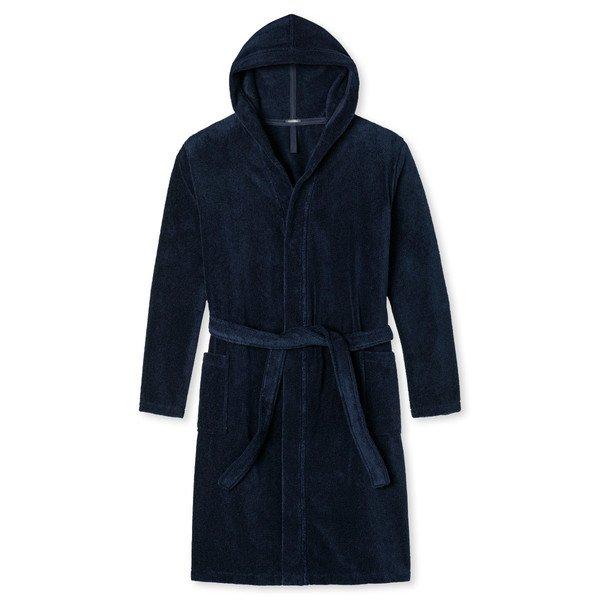 Image of Essentials - Bademantel Mit Kapuze Damen Marine M