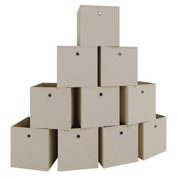 10er Set Faltbox Klappbox Stoff Kiste Faltschachtel Regalbox Aufbewahrung Boxas
