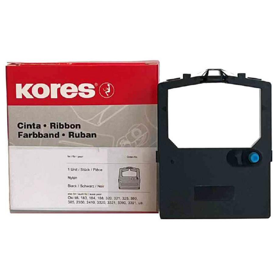 KORES  KORES Farbband Nylon schwarz R9/409 zu Oki ML 390/391 8mmx1,8m 