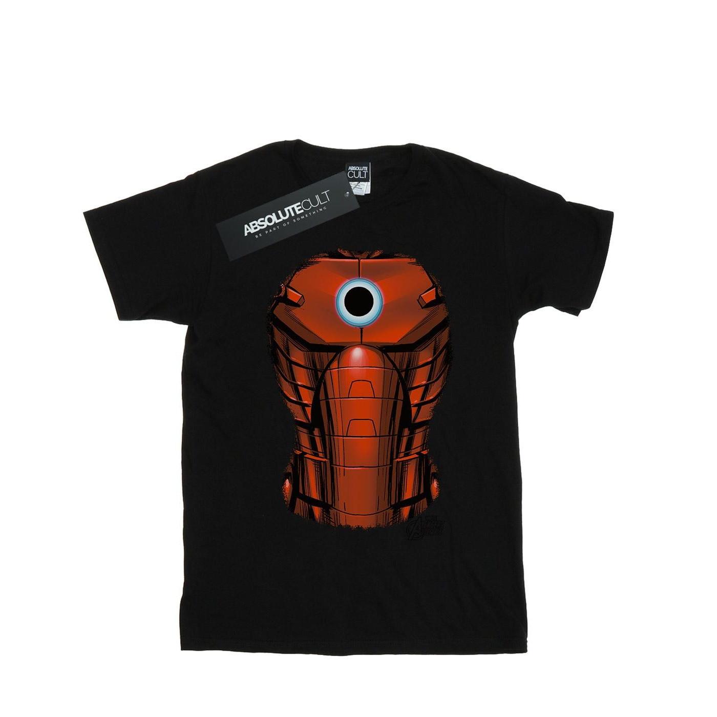 Image of Iron Man Chest Burst Tshirt Damen Schwarz 3XL