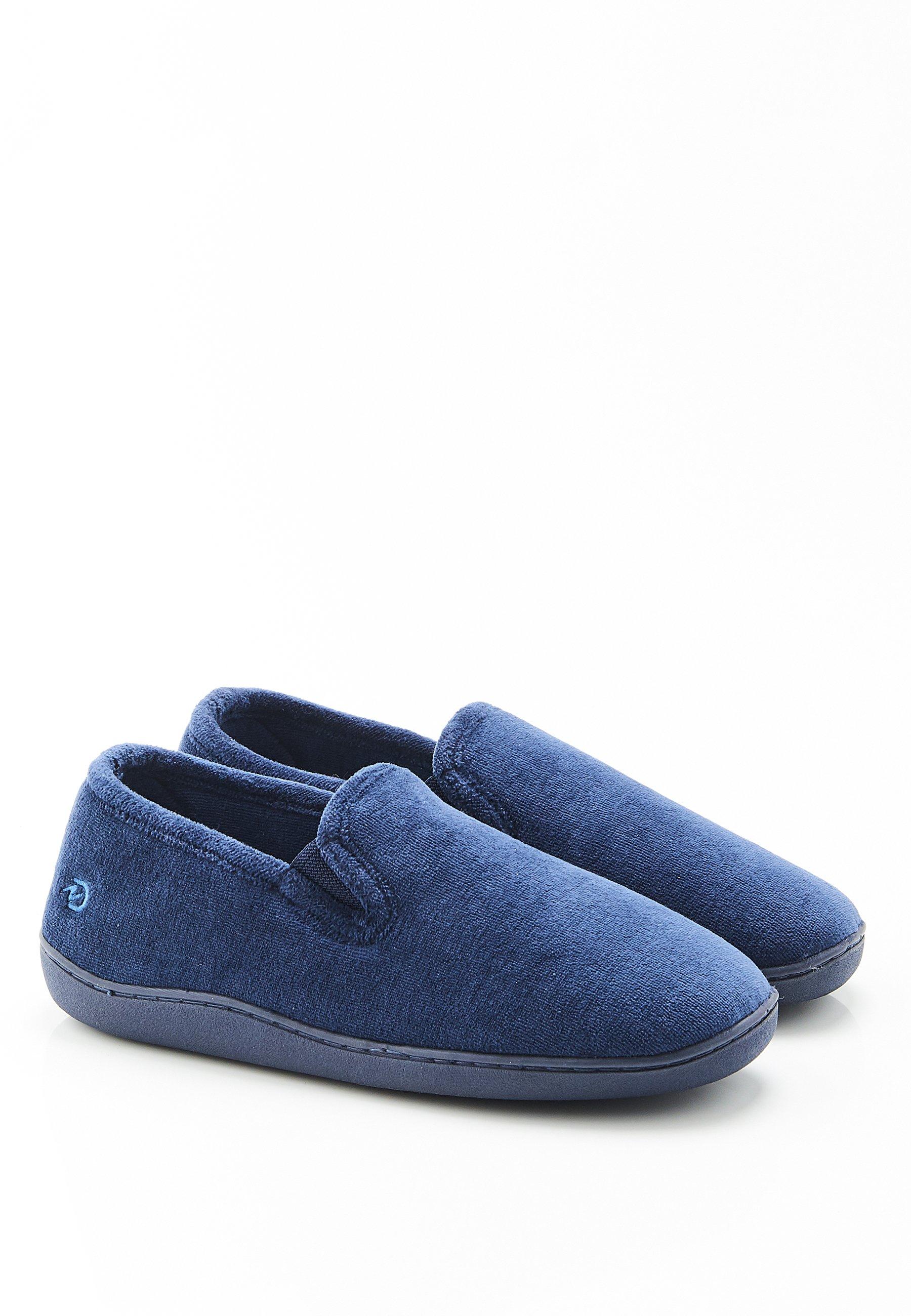 Image of Hausschuhe In Samtoptik. Unisex Blau 42