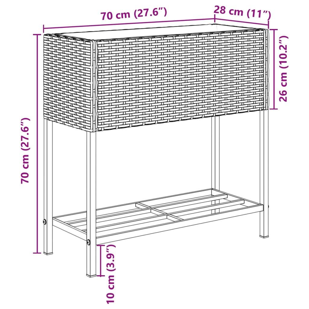 VidaXL Pflanzkübel poly-rattan  