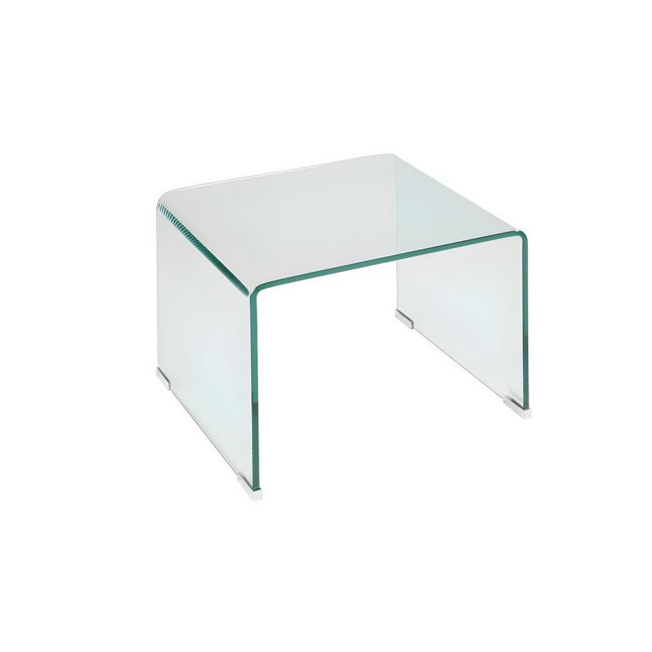 Vente-unique Table de chevet SUZANA Verre trempé courbé  