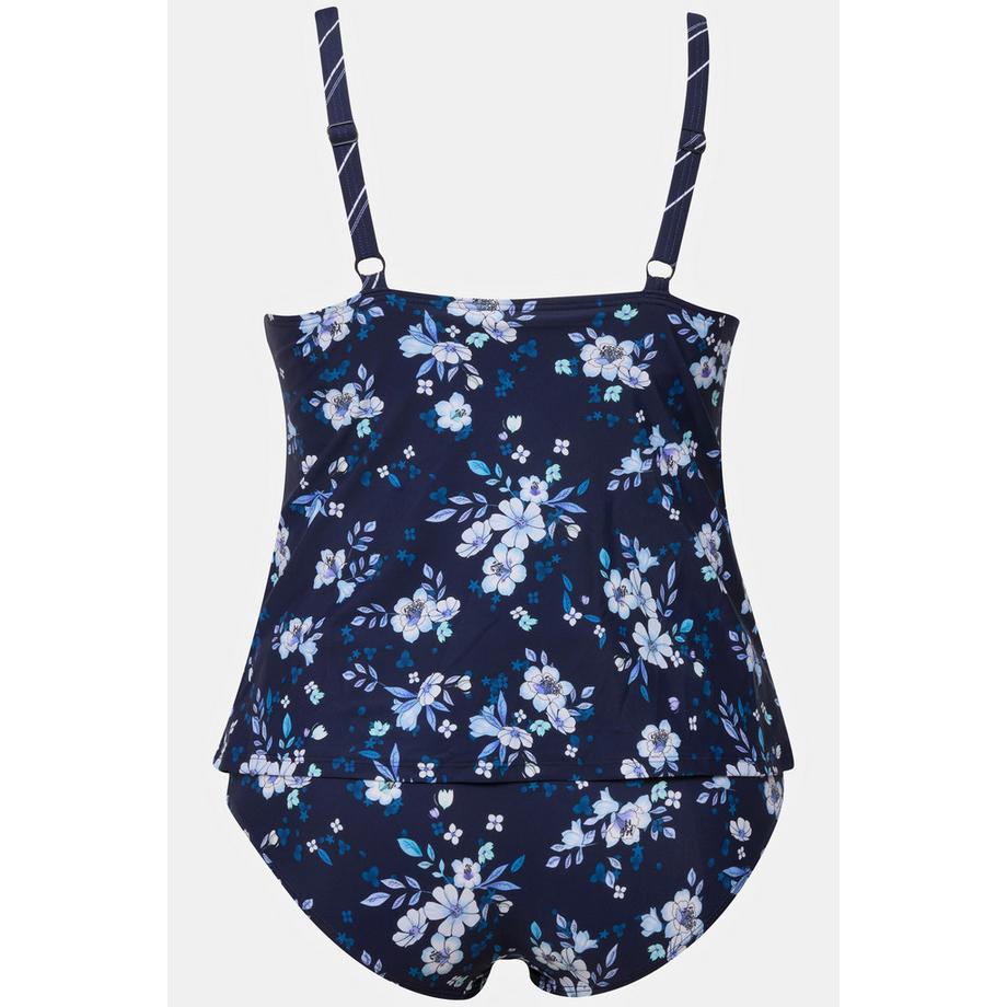 Ulla Popken Bellieva Geblümter Gestreifter Umstands-Tankini  