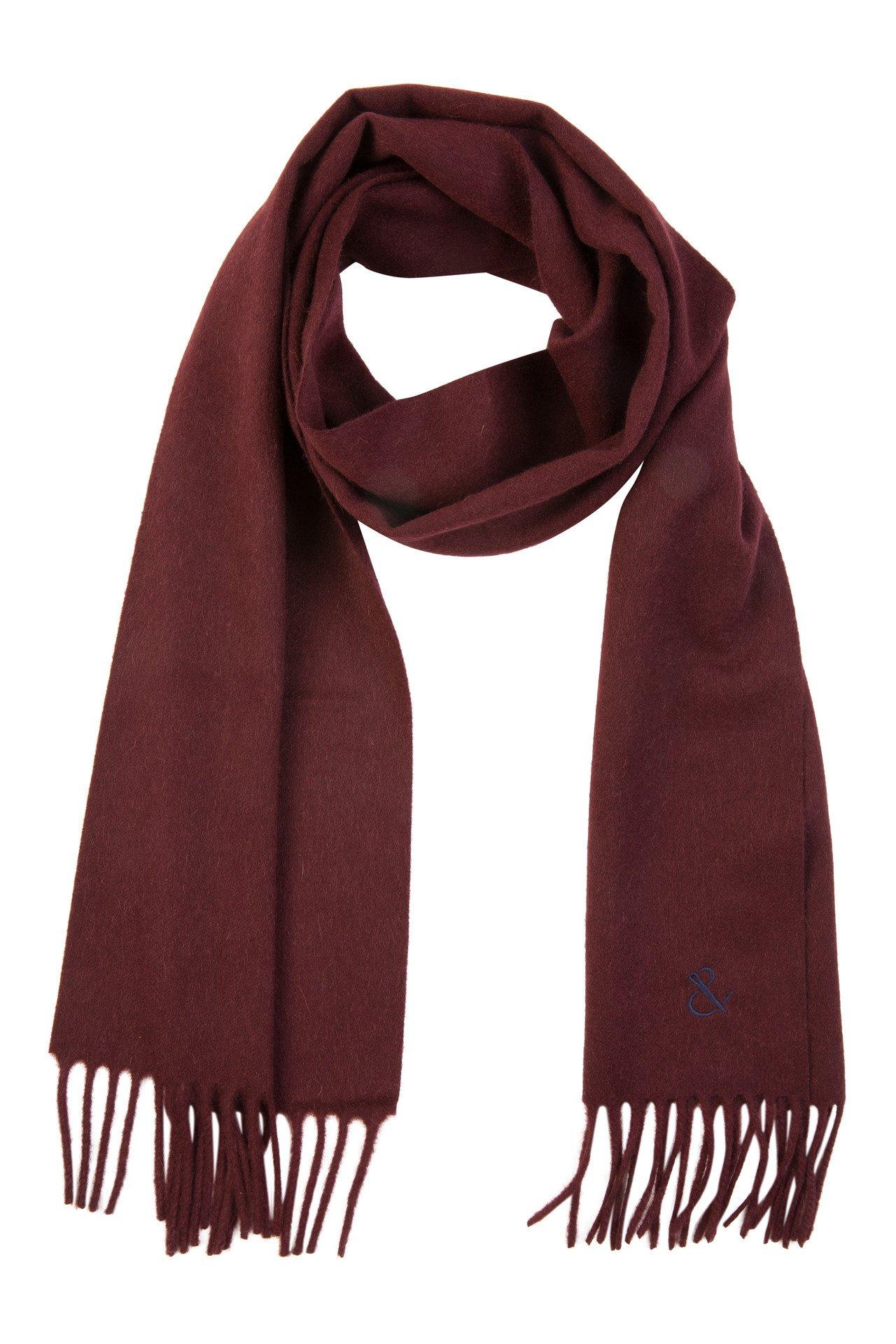 Image of Schlichter Schal Aus Kaschmir Unisex Bordeaux ONE SIZE