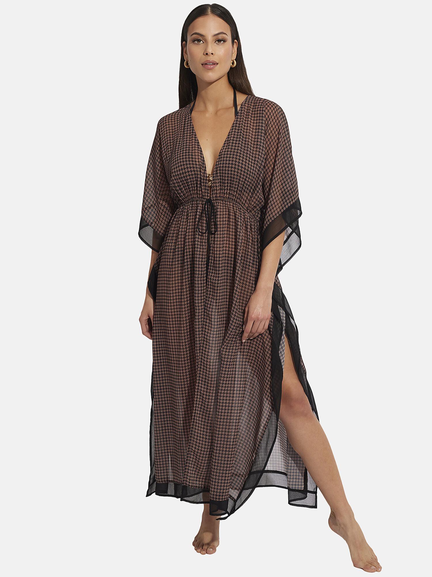 Image of Lange Strandtunika Corfu Unisex Schwarz L