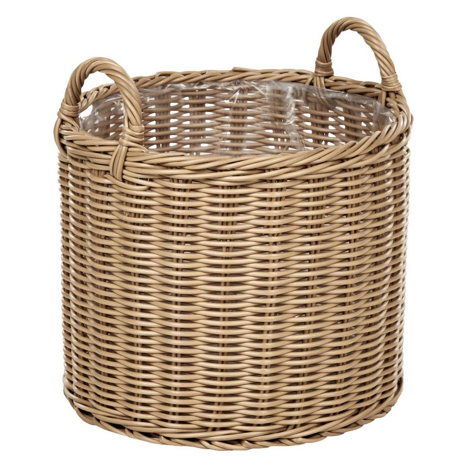 Beliani Set di 3 vasi per piante en Rattan sintetico Rustico PENDULA  