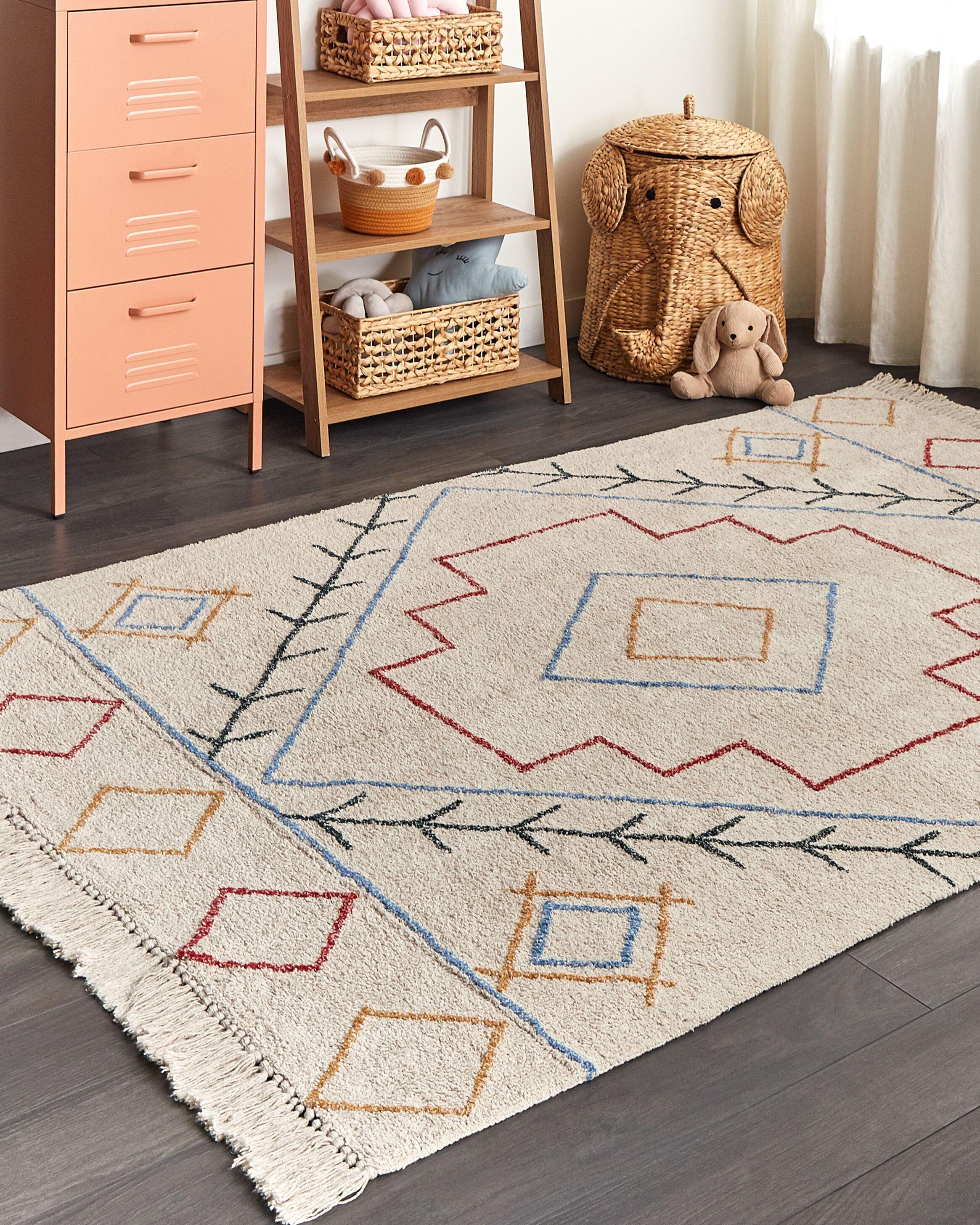 Beliani Tapis enfant en Coton Boho KUSKAN  