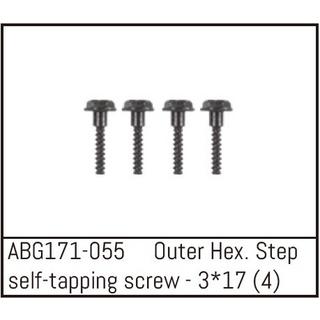 Absima  Outer Hex. Step Self-Tapping Screw M3*17 (4) 