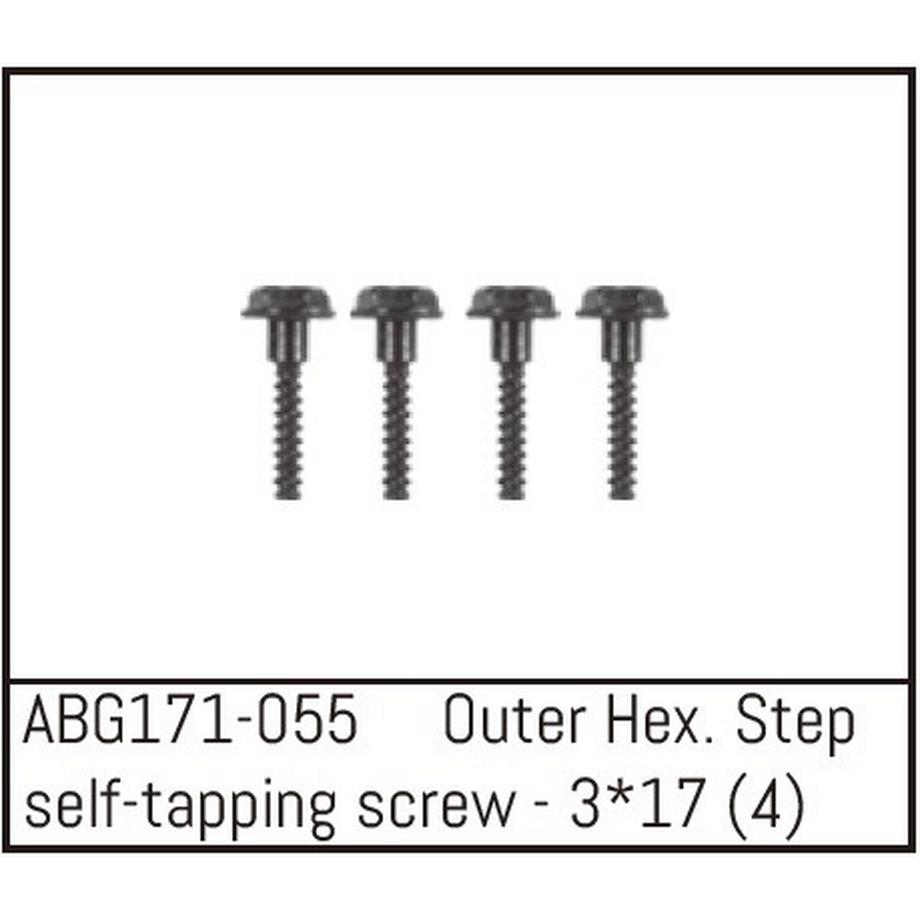 Absima  Outer Hex. Step Self-Tapping Screw M3*17 (4) 