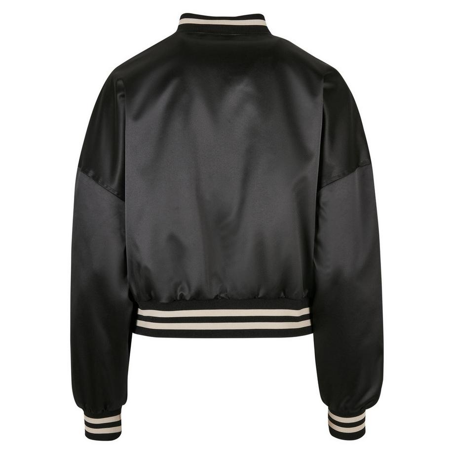 URBAN CLASSICS Satin Oversize College Kurzjacke  