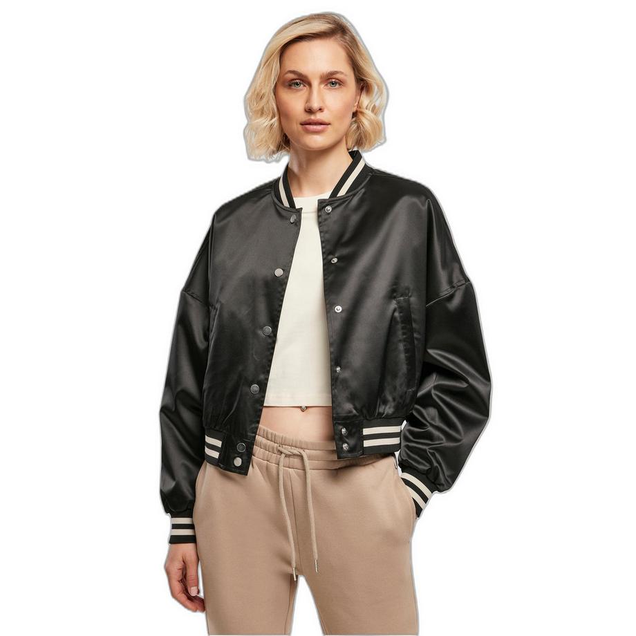 URBAN CLASSICS Satin Oversize College Kurzjacke  