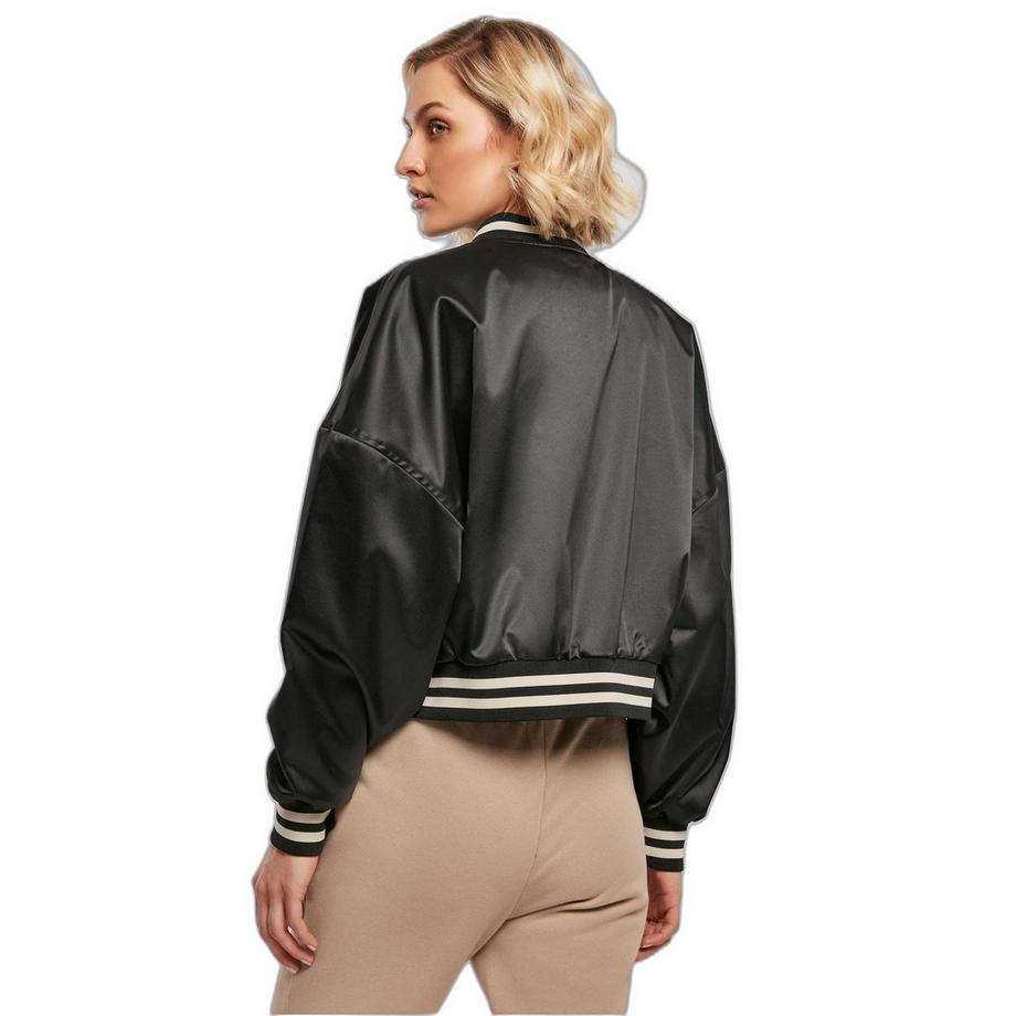 URBAN CLASSICS Satin Oversize College Kurzjacke  