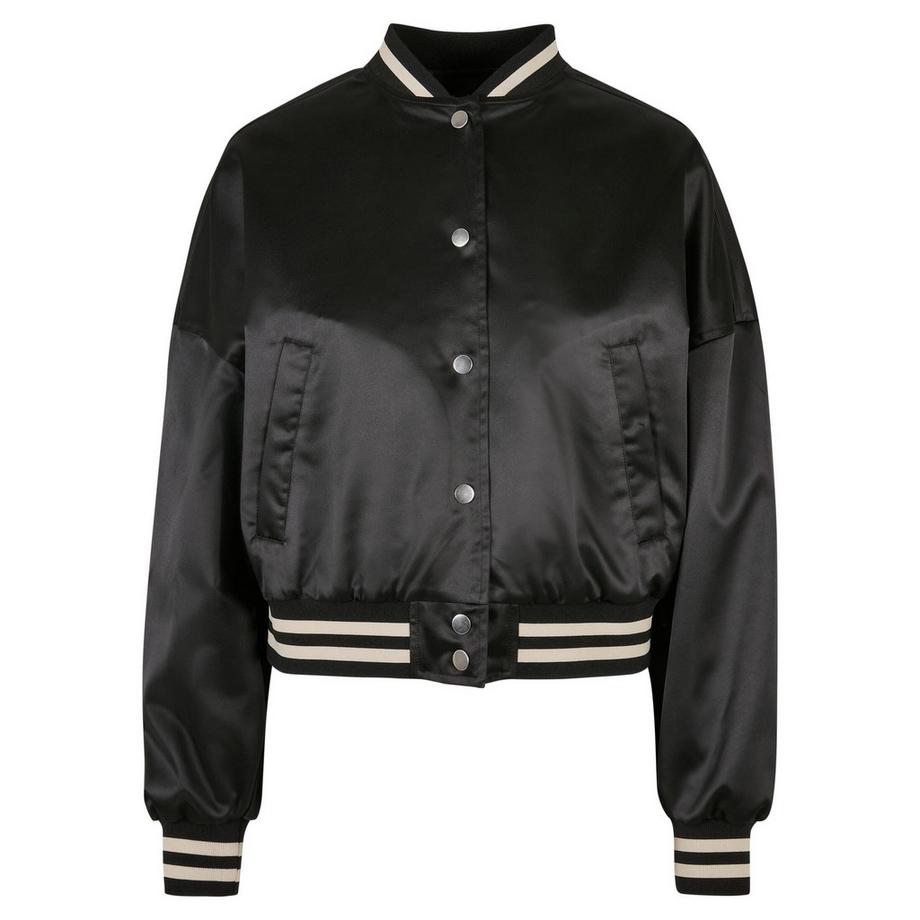 kurzjacke aus satin oversize college