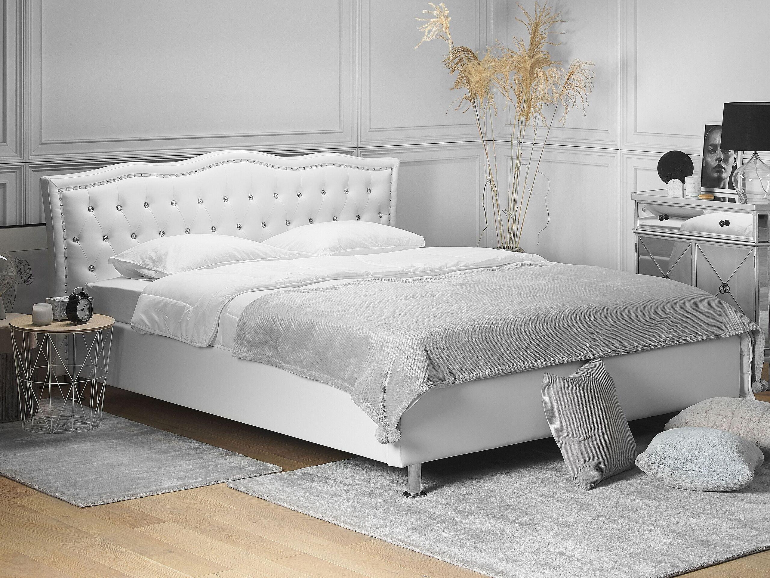 Beliani Letto contenitore en Pelle sintetica Glamour METZ  