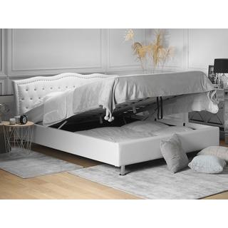 Beliani Letto contenitore en Pelle sintetica Glamour METZ  