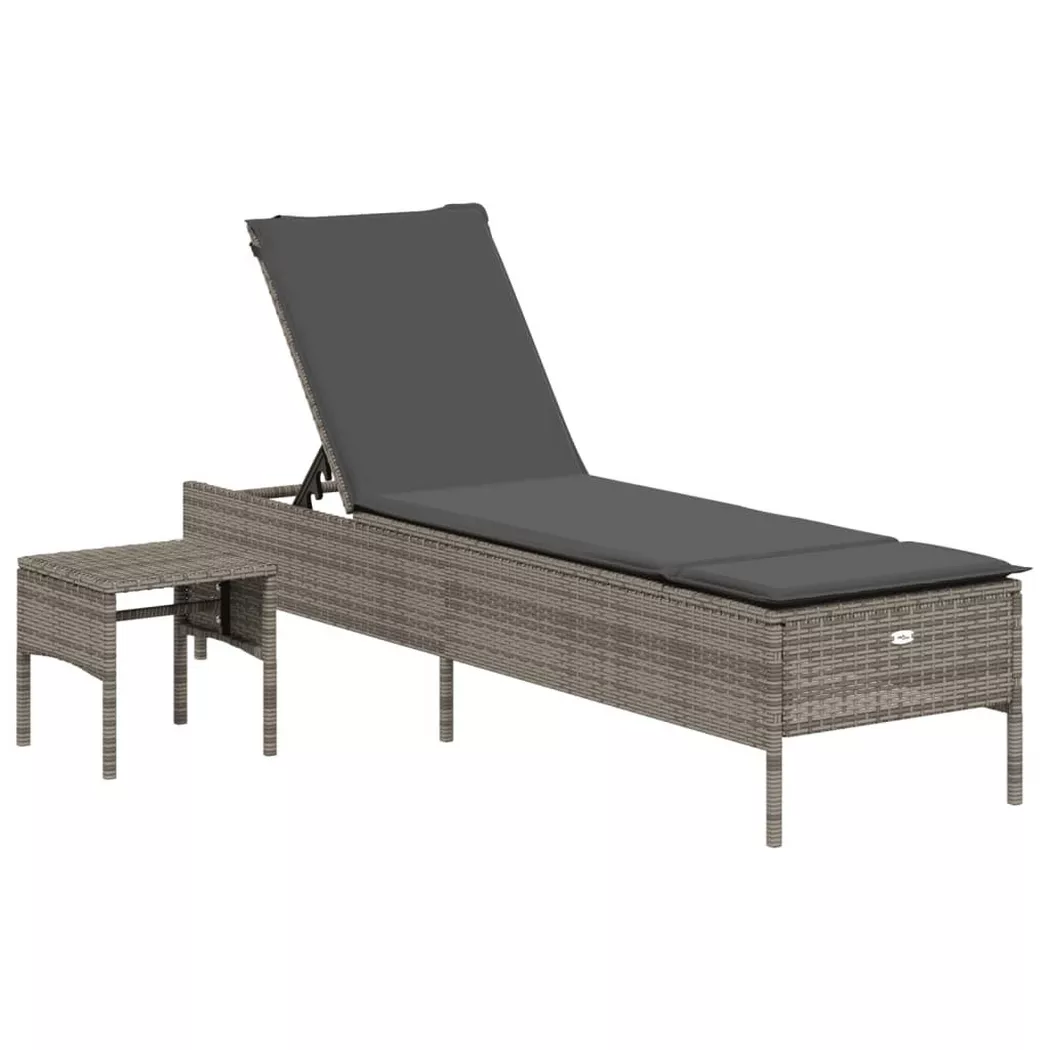 VidaXL - Sonnenliege poly-rattan, One Size, Grau