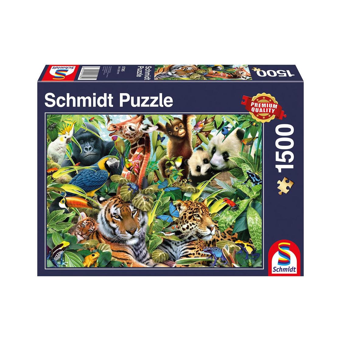 Image of Puzzle Kunterbunte Tierwelt (1500Teile)