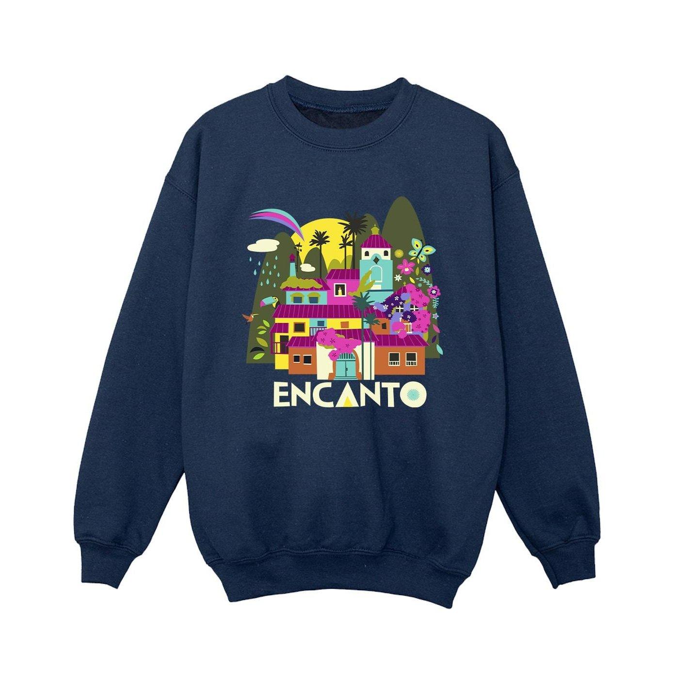 Image of Encanto Many Houses Sweatshirt Unisex Marine 140/146