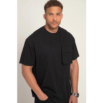 T-shirt STHUGE con taglio oversize, taschino e mezze maniche nero