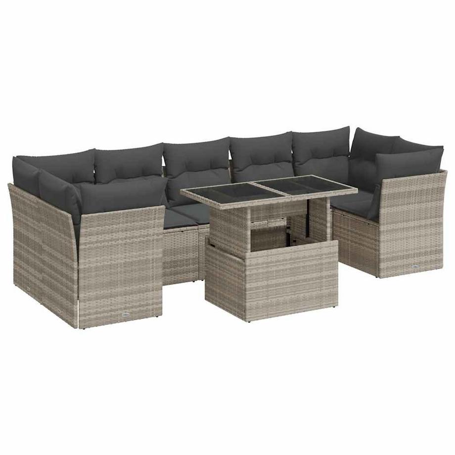 set di divani da giardino Polirattan