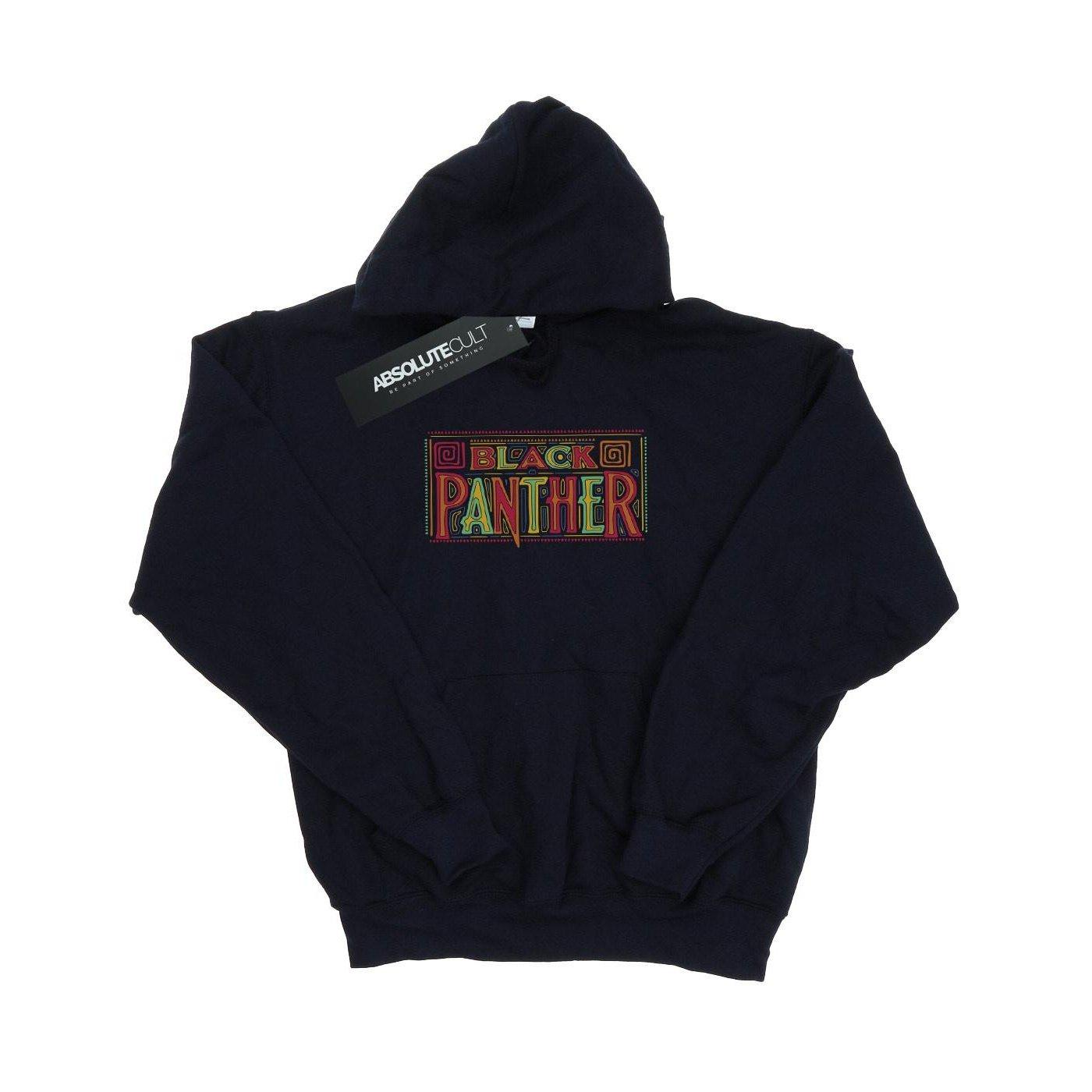 Image of Black Panther Tribal Logo Kapuzenpullover Mädchen Marine 116