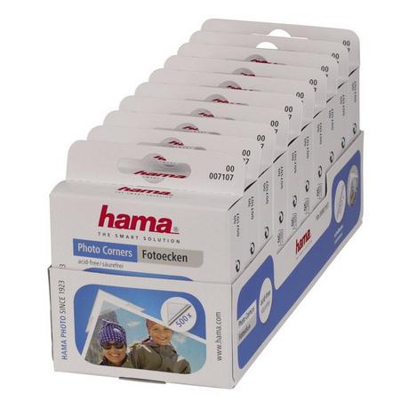 hama  Hama 00007107 angolo per foto 500 pz Trasparente, Bianco 