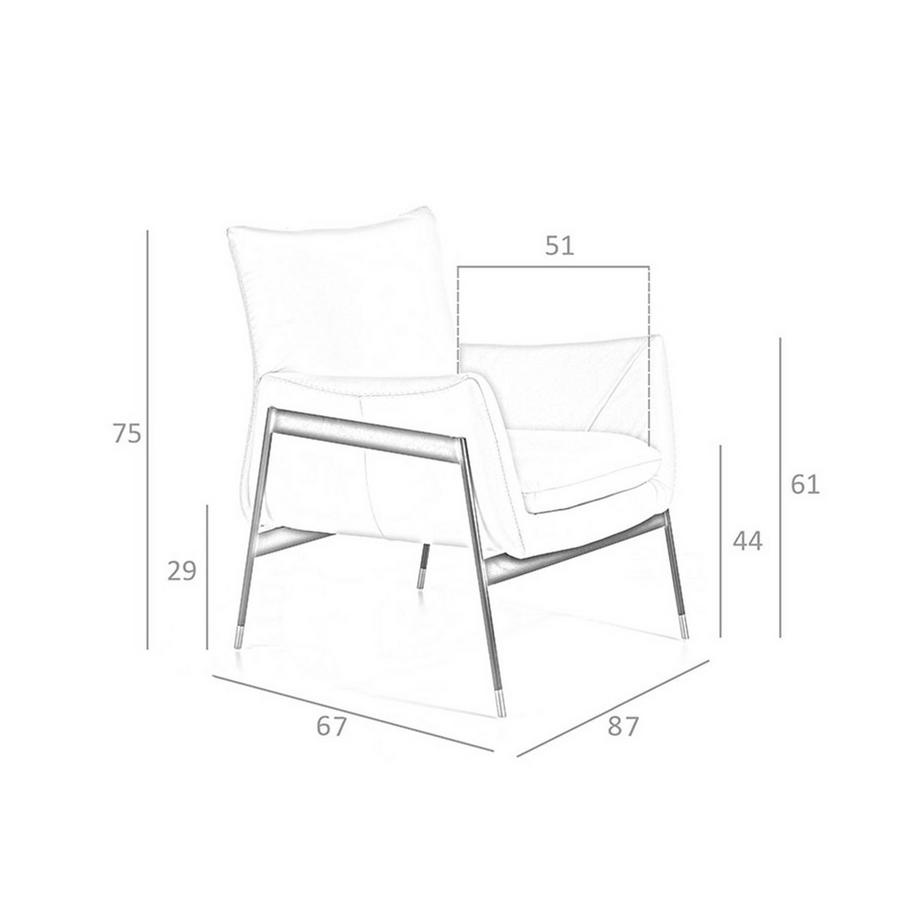 ANGEL CERDA Poltrona girevole in pelle marrone  