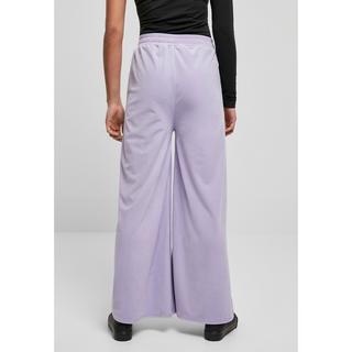 URBAN CLASSICS Pantaloni High Waist Straight Velvet  