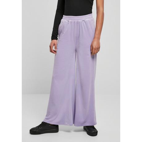 URBAN CLASSICS Pantaloni High Waist Straight Velvet  
