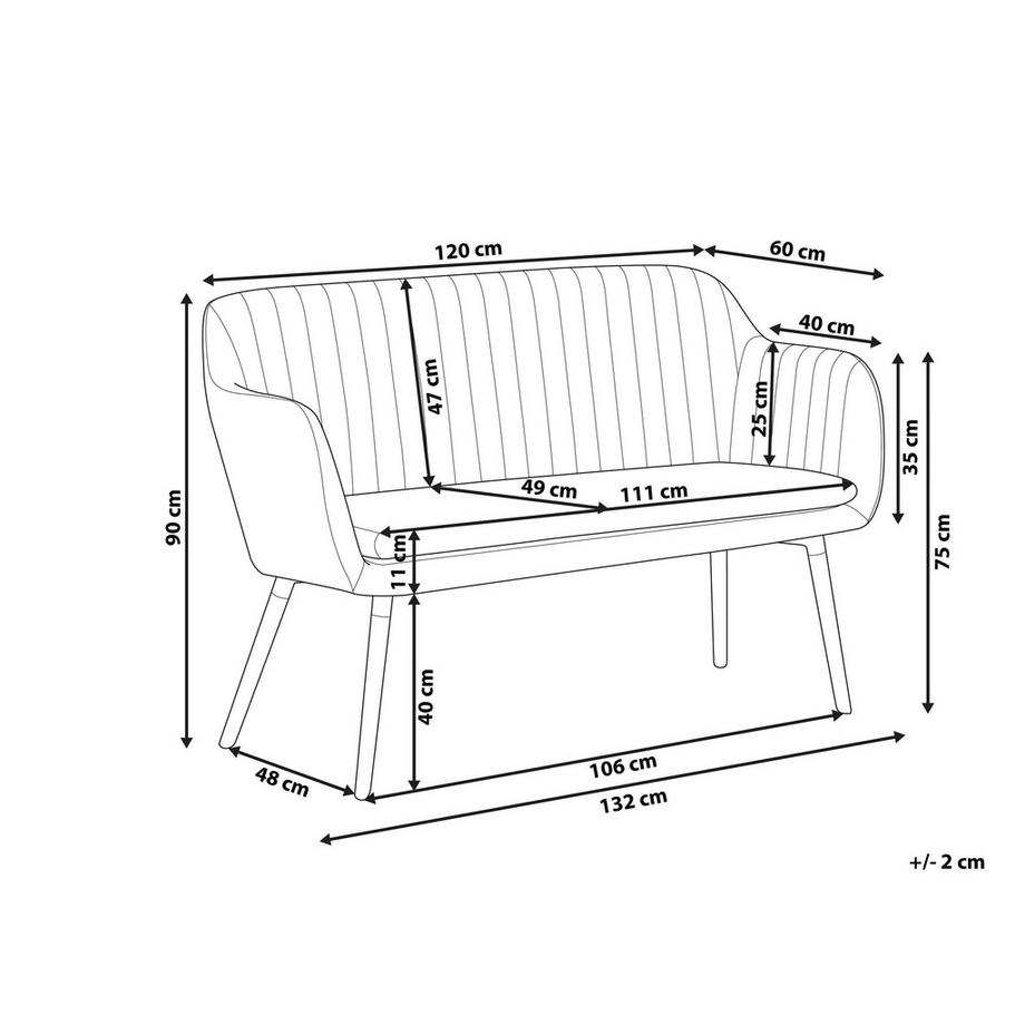 Beliani 2 Sitzer Sofa aus Bouclé  TABY  