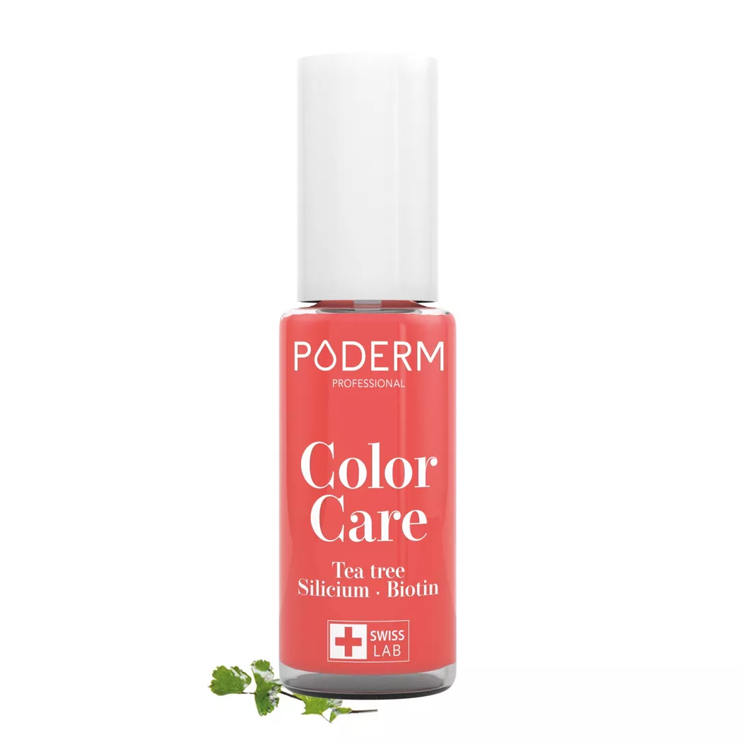 Poderm vernis color care tea tree 273 rouge corail fl 8 ml