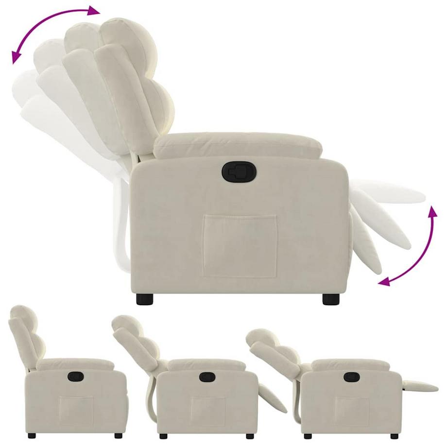 VidaXL Fauteuil inclinable velours  